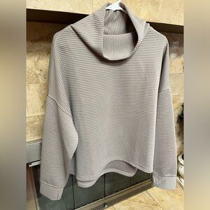 Danskin Cozy Gray Ribbed Women's Sweater